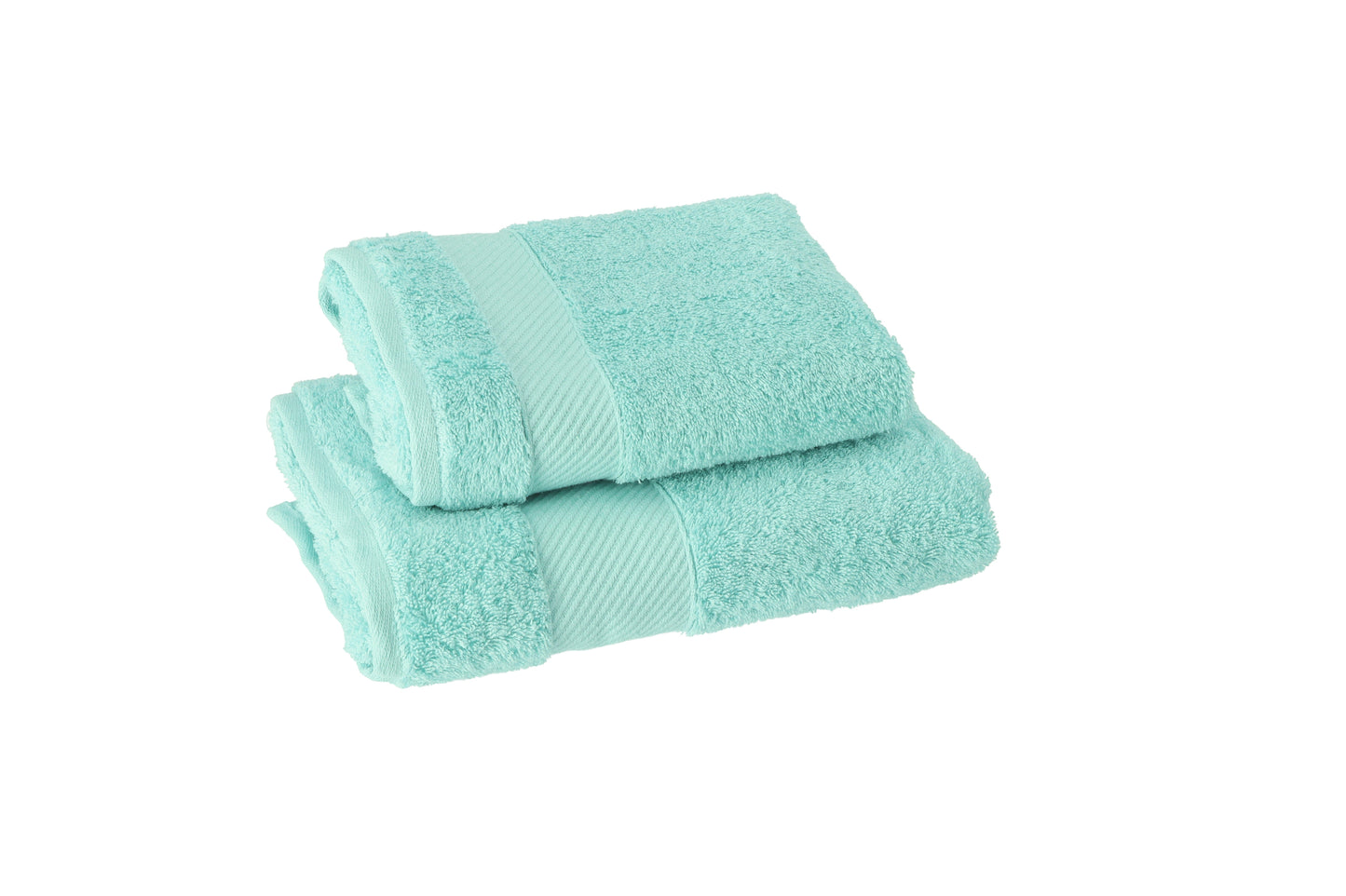 Gabel Set Asciugamani 1+1 Spugna Mille — Verde Turchese