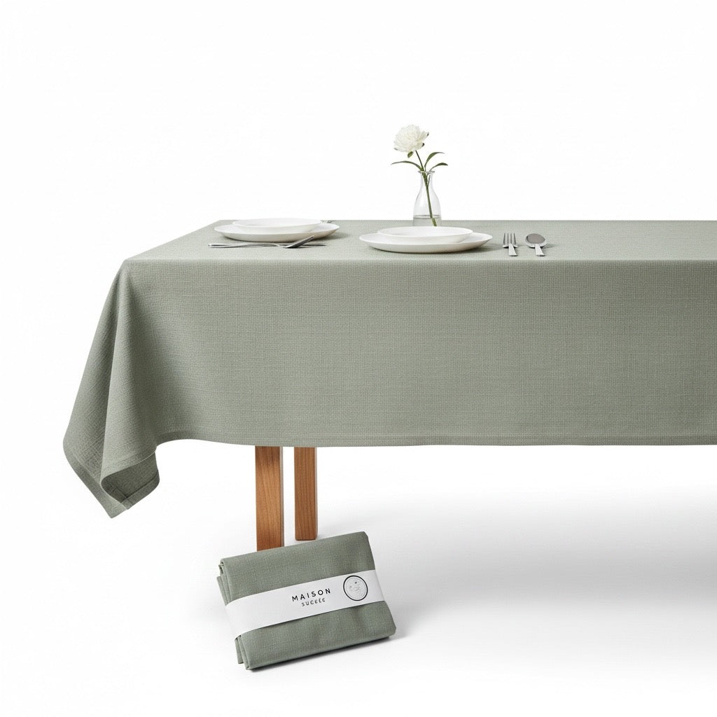 Tovaglia Korin MAISON SUCRÉE Verde Salvia 155x180