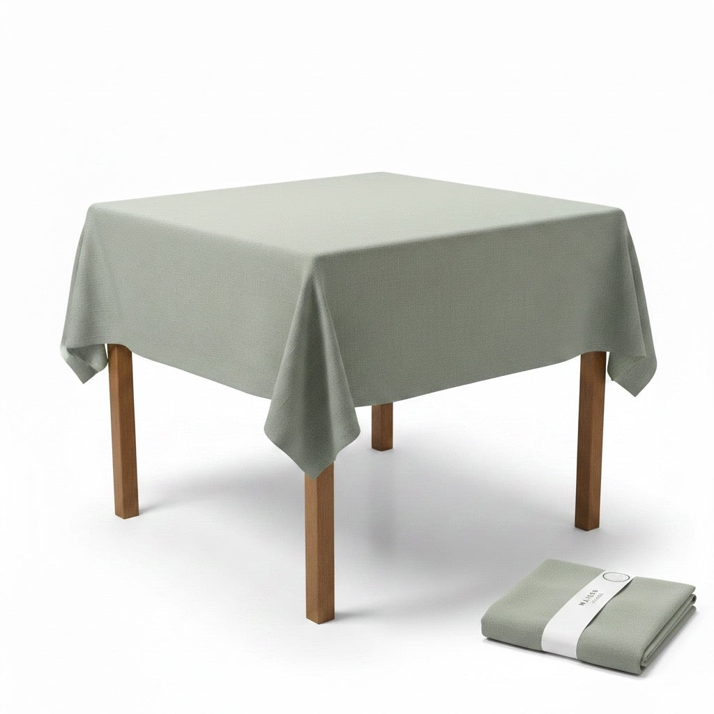 Tovaglia Korin MAISON SUCRÉE Verde Salvia 155x155