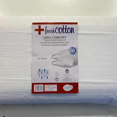 SET 2 FEDERE GUANCIALE FRESH COTTON LINEA COMFORT