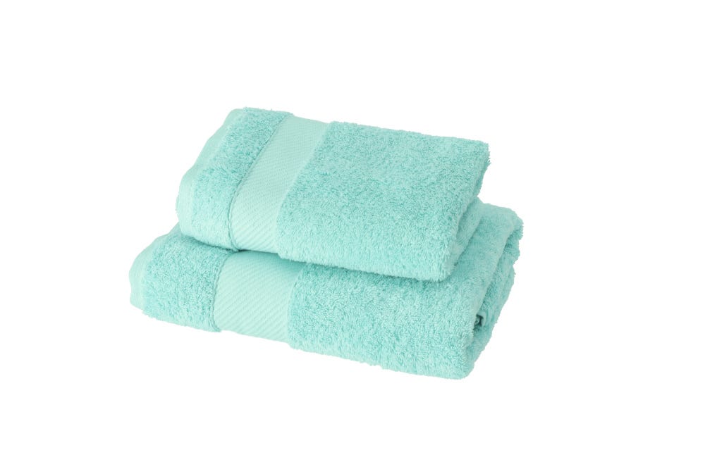 Gabel Set Asciugamani 1+1 Spugna Mille — Verde Turchese