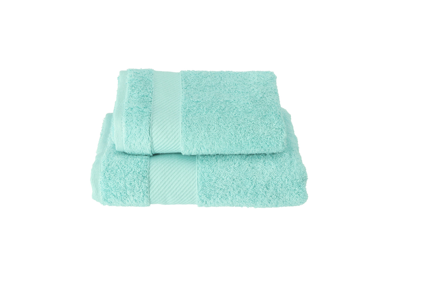Gabel Set Asciugamani 1+1 Spugna Mille — Verde Turchese