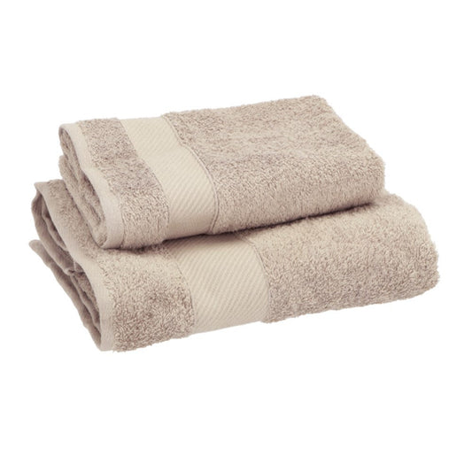 Gabel Set Asciugamani 1+1 Spugna Mille — Beige Nebbia