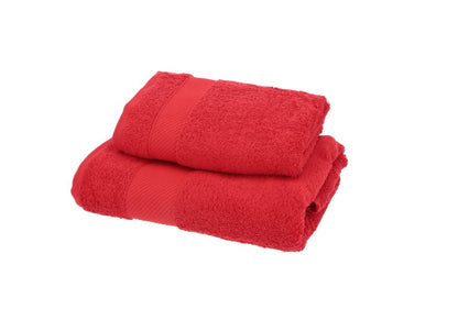 Gabel Set Asciugamani 1+1 Spugna Mille — Rosso