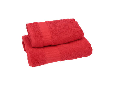 Gabel Set Asciugamani 1+1 Spugna Mille — Rosso