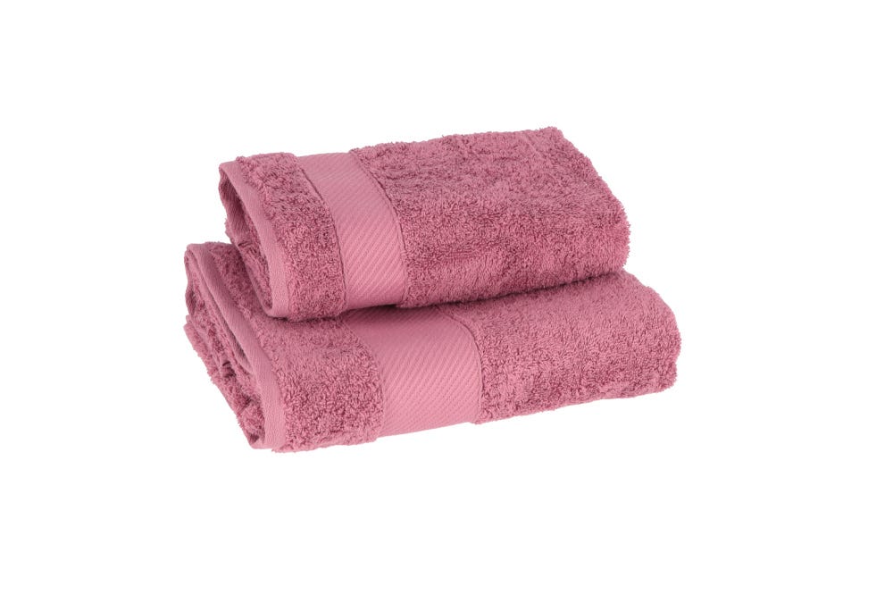 Gabel Set Asciugamani 1+1 Spugna Mille — Mauve