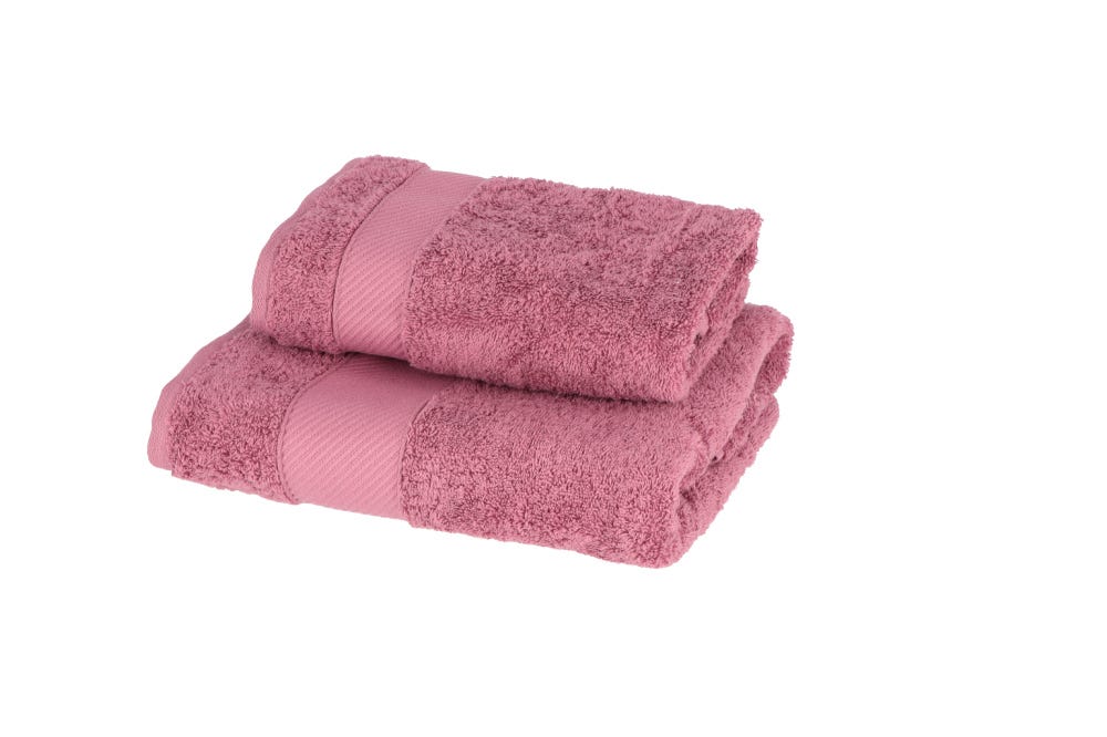 Gabel Set Asciugamani 1+1 Spugna Mille — Mauve