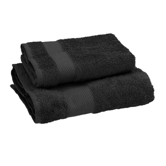 Gabel Set Asciugamani 1+1 Spugna Mille — Nero
