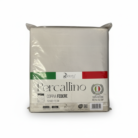 Coppia Federe in Cotone Bianco – Morbidissime | Set da 2