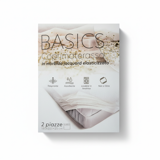Basics – Coprimaterasso Jacquard Elasticizzato