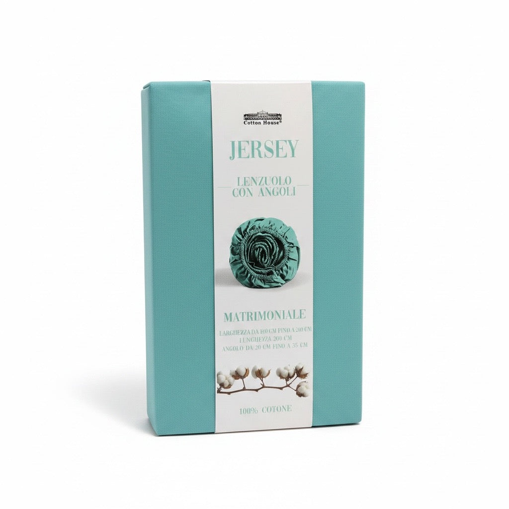 Lenzuolo Jersey Verde Acqua