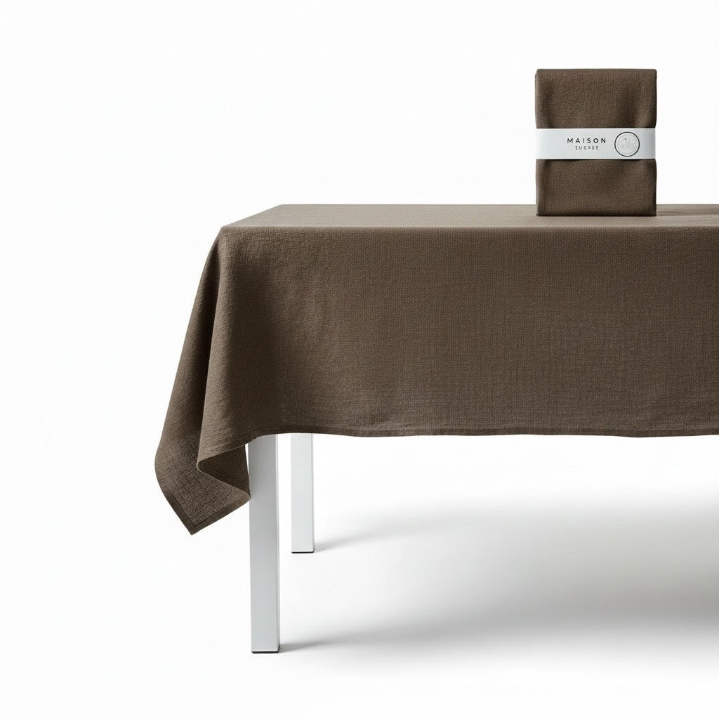 Tovaglia Rettangolare Korin MAISON SUCRÉE Cioccolato 155x180