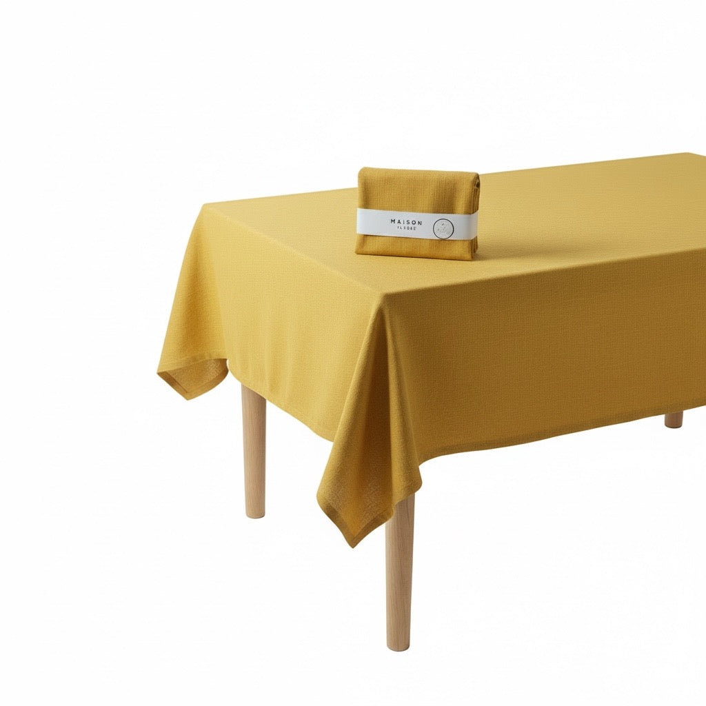Tovaglia Rettangolare Korin MAISON SUCRÉE Giallo Ocra 155x180