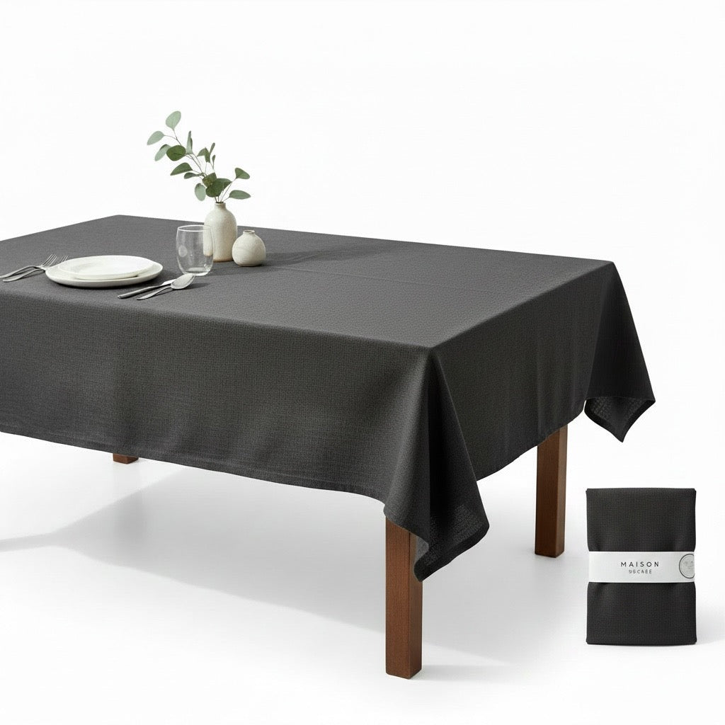 Tovaglia Rettangolare Korin MAISON SUCRÉE Nero 155x180