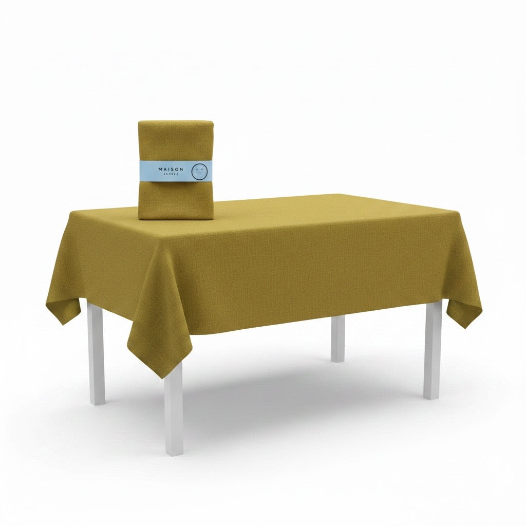 Tovaglia Korin MAISON SUCRÉE Giallo Ocra 155x355