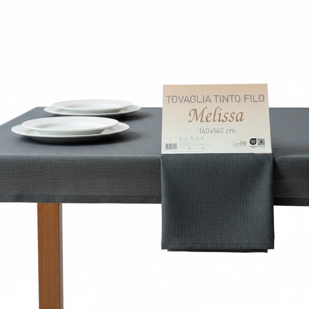 Tovaglia Melissa Tinto Filo Grigio 140x140