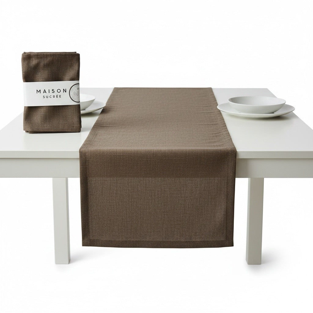 Runner Korin MAISON SUCRÉE Cioccolato 45x150