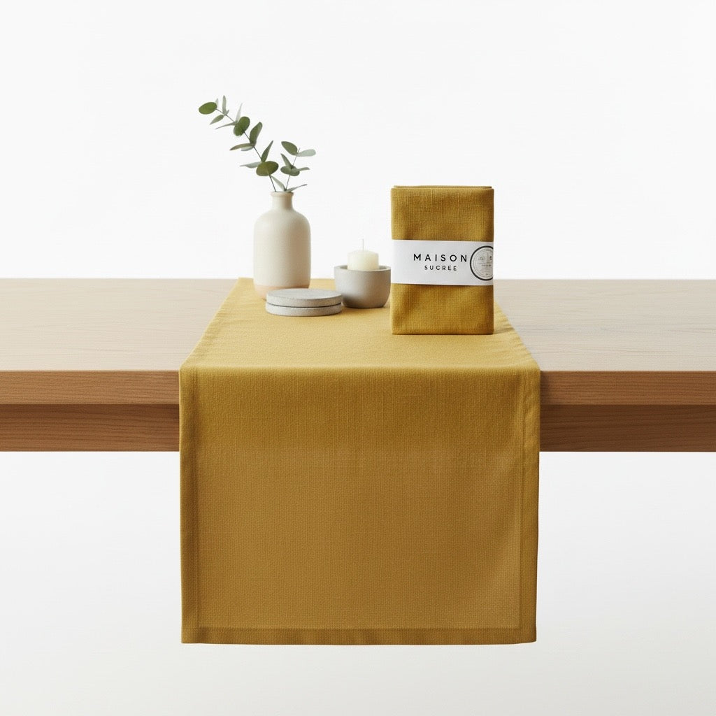 Runner Korin MAISON SUCRÉE Giallo Ocra 45x150