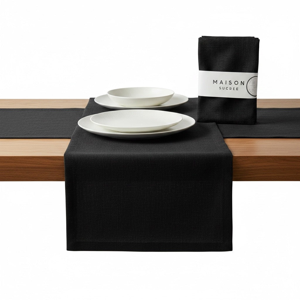 Runner Korin MAISON SUCRÉE Nero 45x150