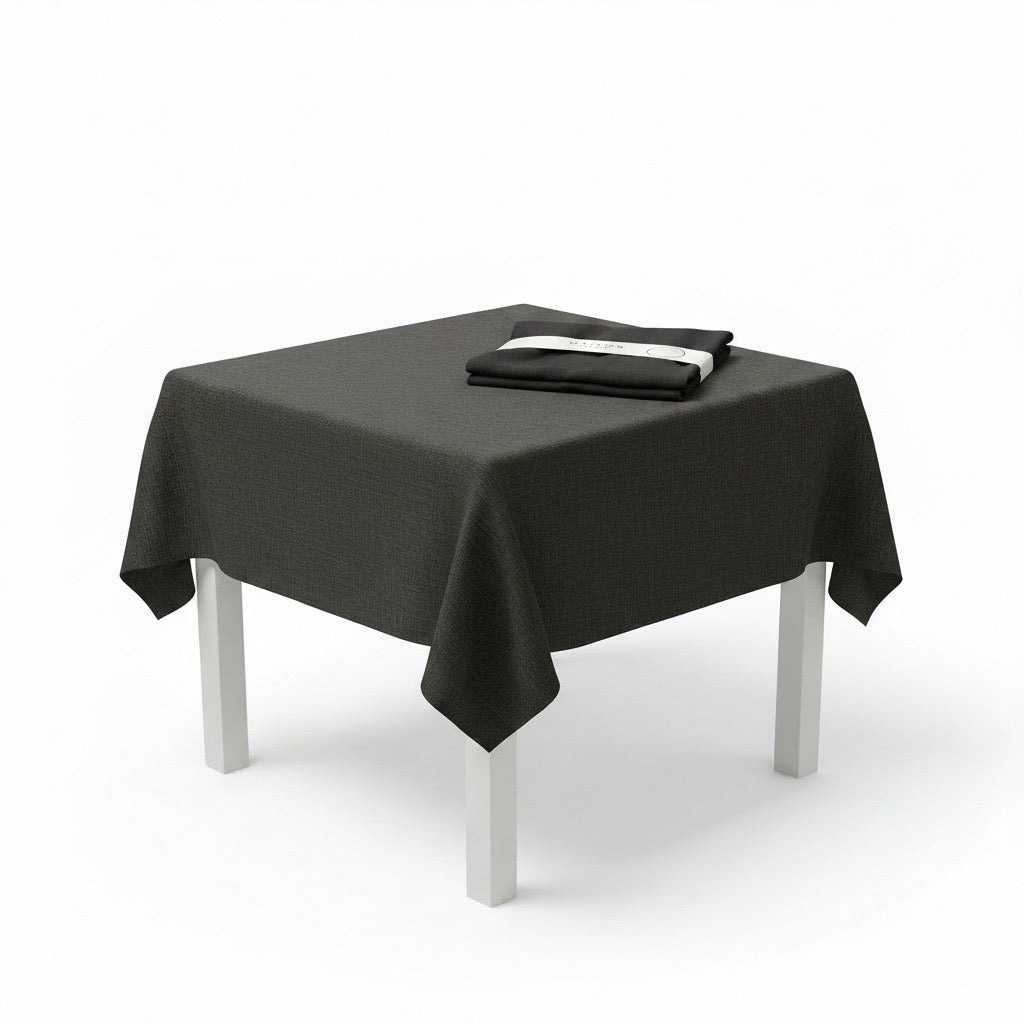 Tovaglia Korin MAISON SUCRÉE Nero 155x155