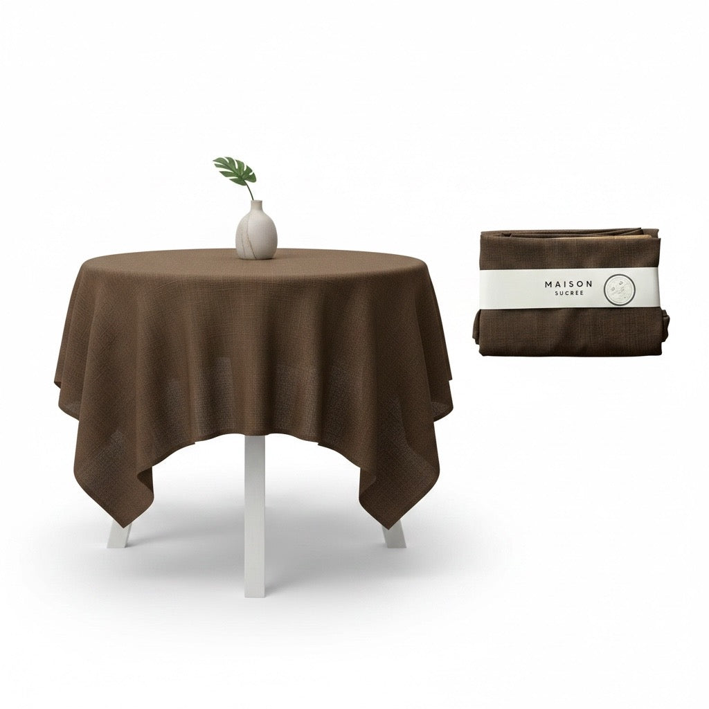 Tovaglia Tonda Korin MAISON SUCRÉE Cioccolato diametro 155 cm